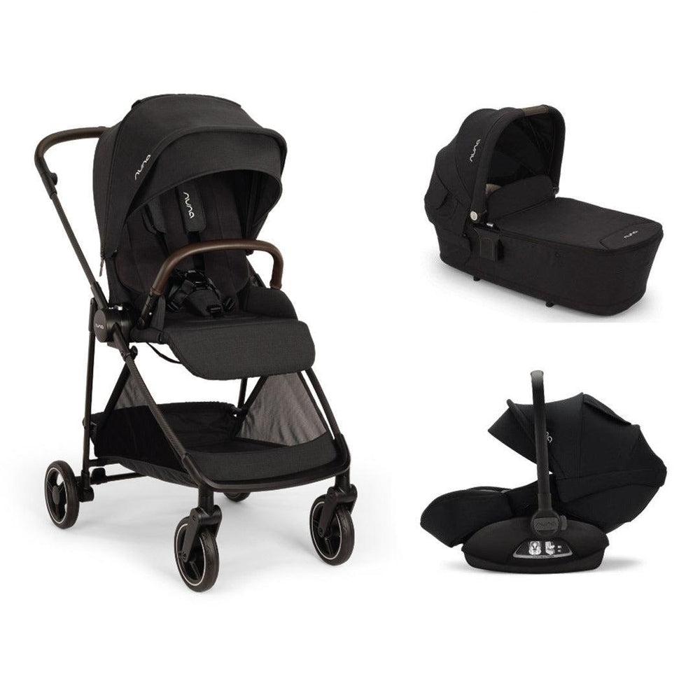 Nuna IXXA NEXT + PIPA NEXT Travel System-Travel Systems-Caviar-No Base | Natural Baby Shower