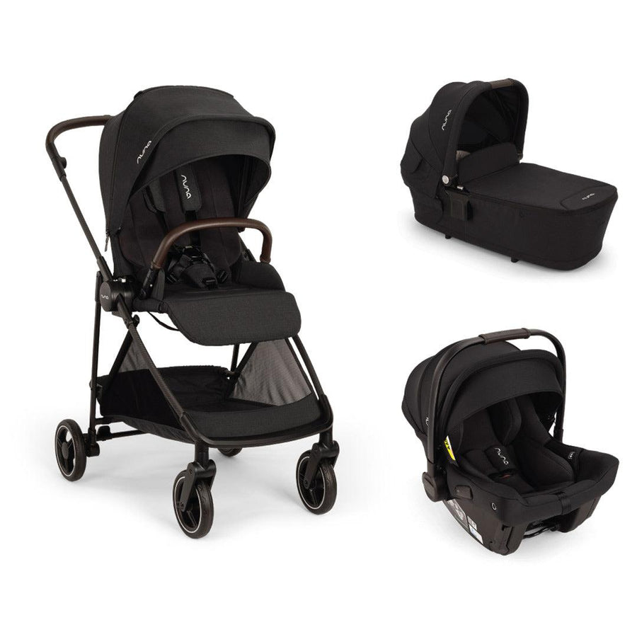 Nuna IXXA NEXT + PIPA URBN Travel System-Travel Systems-Caviar- | Natural Baby Shower