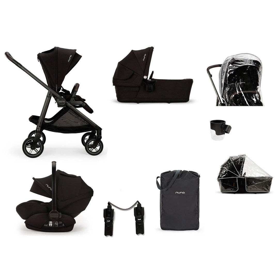 Nuna SWIV Stroller + ARRA NEXT Travel System - Caviar-Travel Systems-Caviar-No Base | Natural Baby Shower