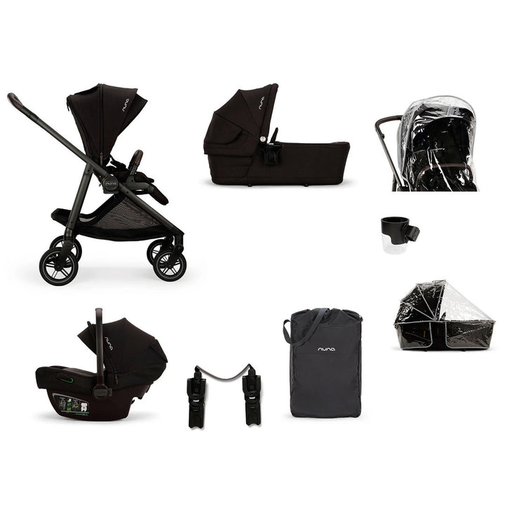 Nuna SWIV Stroller + PIPA NEXT Travel System - Caviar-Travel Systems-Caviar-No Base | Natural Baby Shower