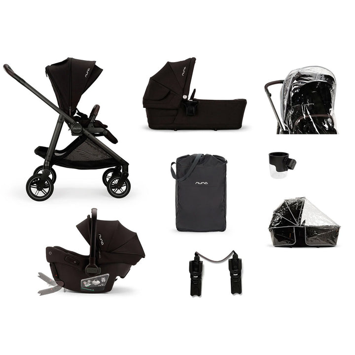 Nuna SWIV Stroller + PIPA URBN Travel System - Caviar-Travel Systems-Caviar- | Natural Baby Shower