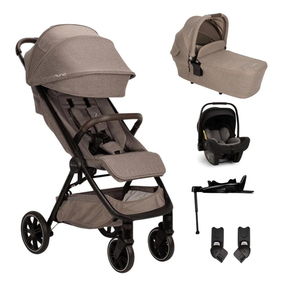 Nuna TRVL LX + PIPA NEXT Travel System-Travel Systems-Cedar-With Base | Natural Baby Shower