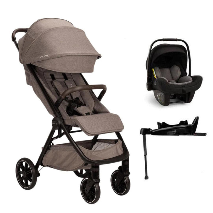 Nuna TRVL LX + PIPA NEXT Travel System-Travel Systems-Caviar-No Base | Natural Baby Shower