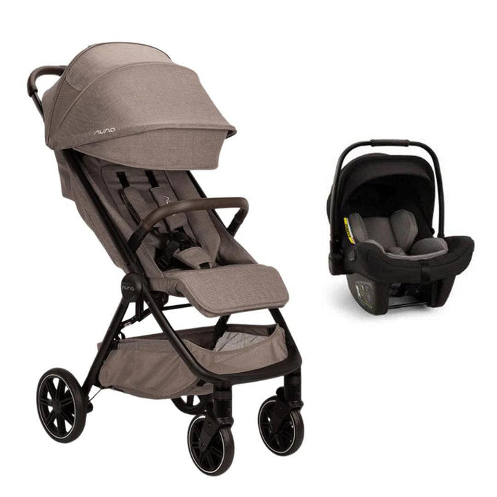 Nuna TRVL LX + PIPA NEXT Travel System-Travel Systems-Caviar-No Base | Natural Baby Shower