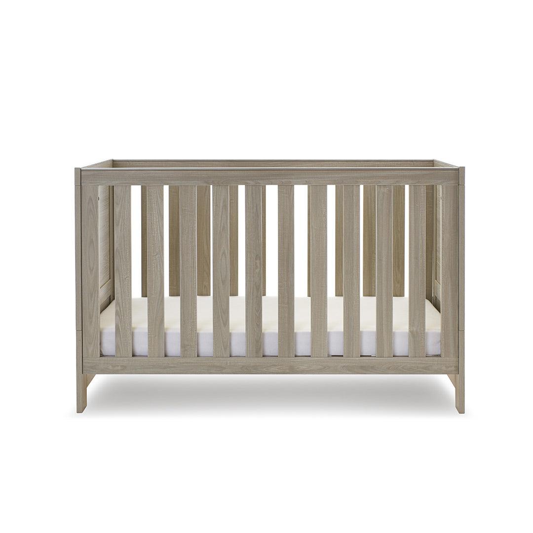 Obaby Nika Cot Bed - Grey Wash-Cot Beds-Grey Wash-No Mattress | Natural Baby Shower