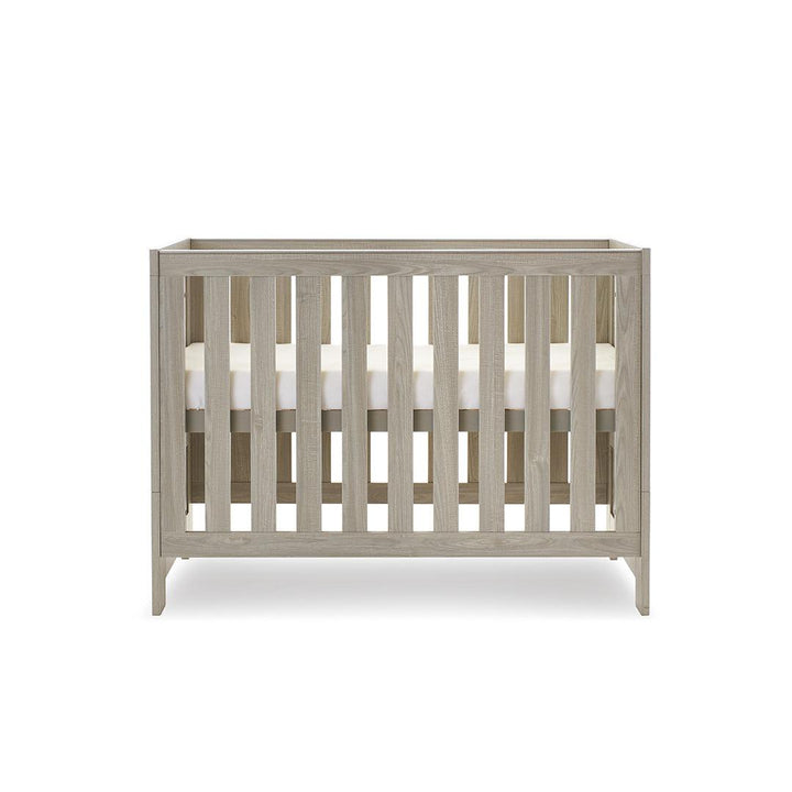 Obaby Nika Mini Cot Bed - Grey Wash-Cot Beds-Grey Wash-No Mattress | Natural Baby Shower