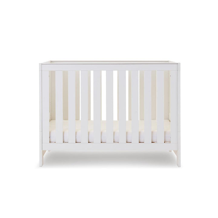 Obaby Nika Mini Cot Bed - White Wash-Cot Beds-White Wash-No Mattress | Natural Baby Shower