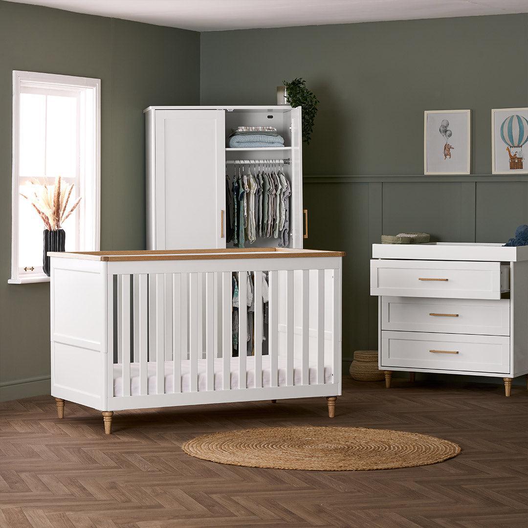 Obaby Orla 3 Piece Room Set - White-Nursery Sets-White- | Natural Baby Shower