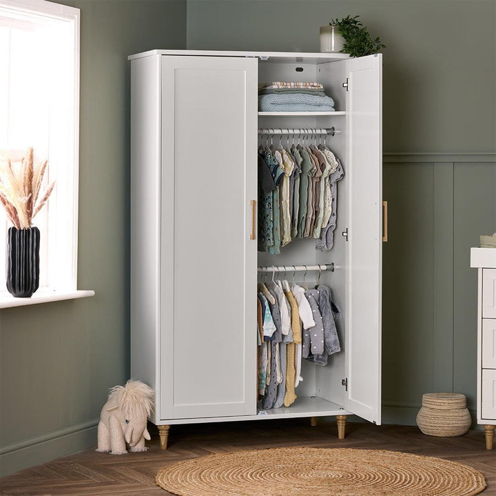 Obaby Orla Double Wardrobe - White-Wardrobes-White- | Natural Baby Shower