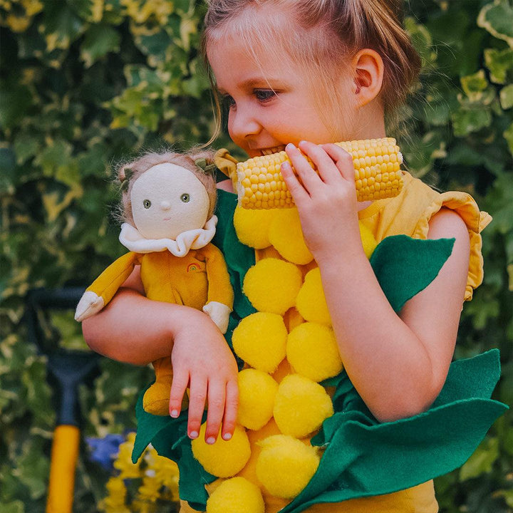 Olli Ella Dinky Dinkum Doll - Cora Corn - Yellow-Dolls-Cora Corn-Yellow | Natural Baby Shower