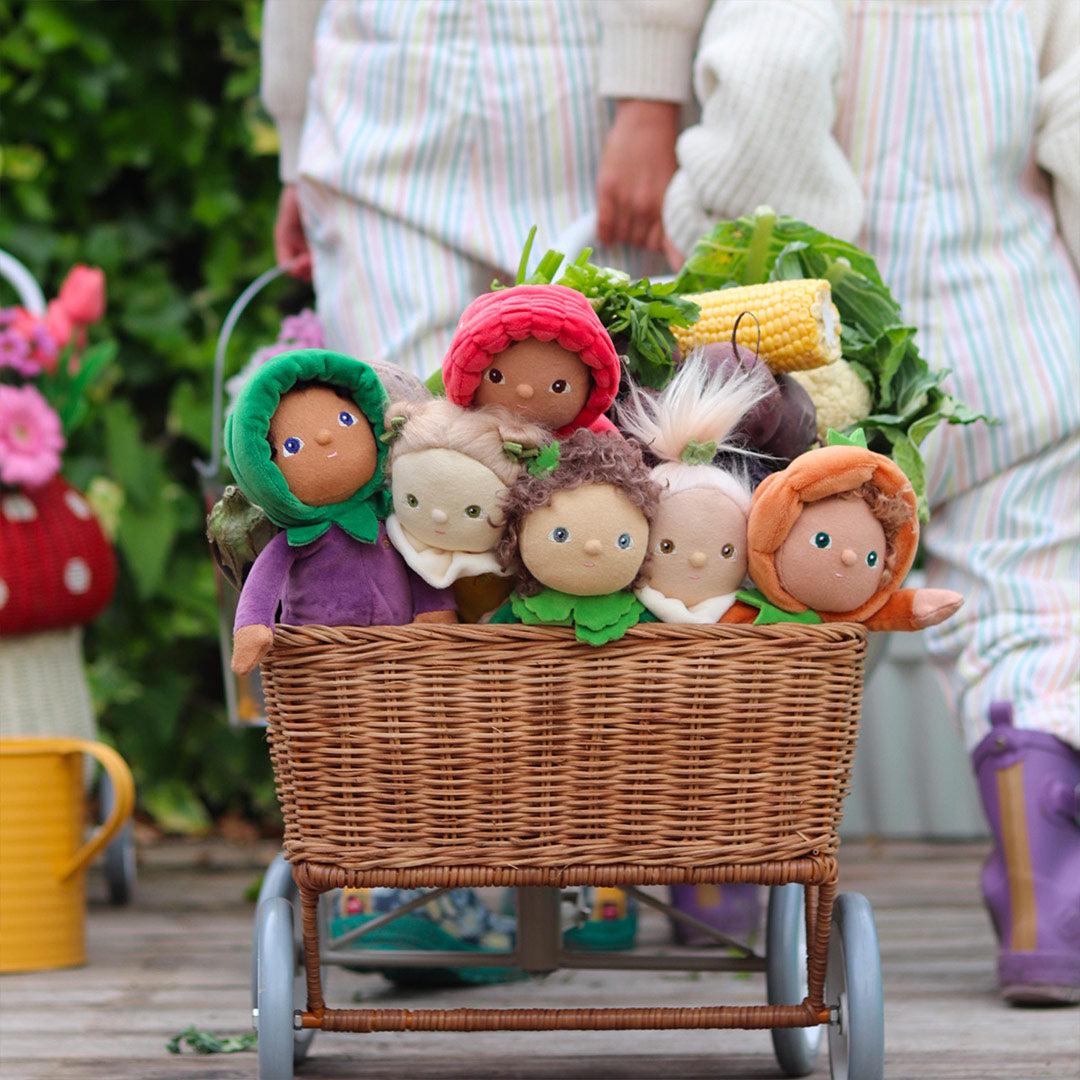 Olli Ella Dinky Dinkum Doll - Ellis Eggplant - Purple-Dolls-Ellis Eggplant-Purple | Natural Baby Shower