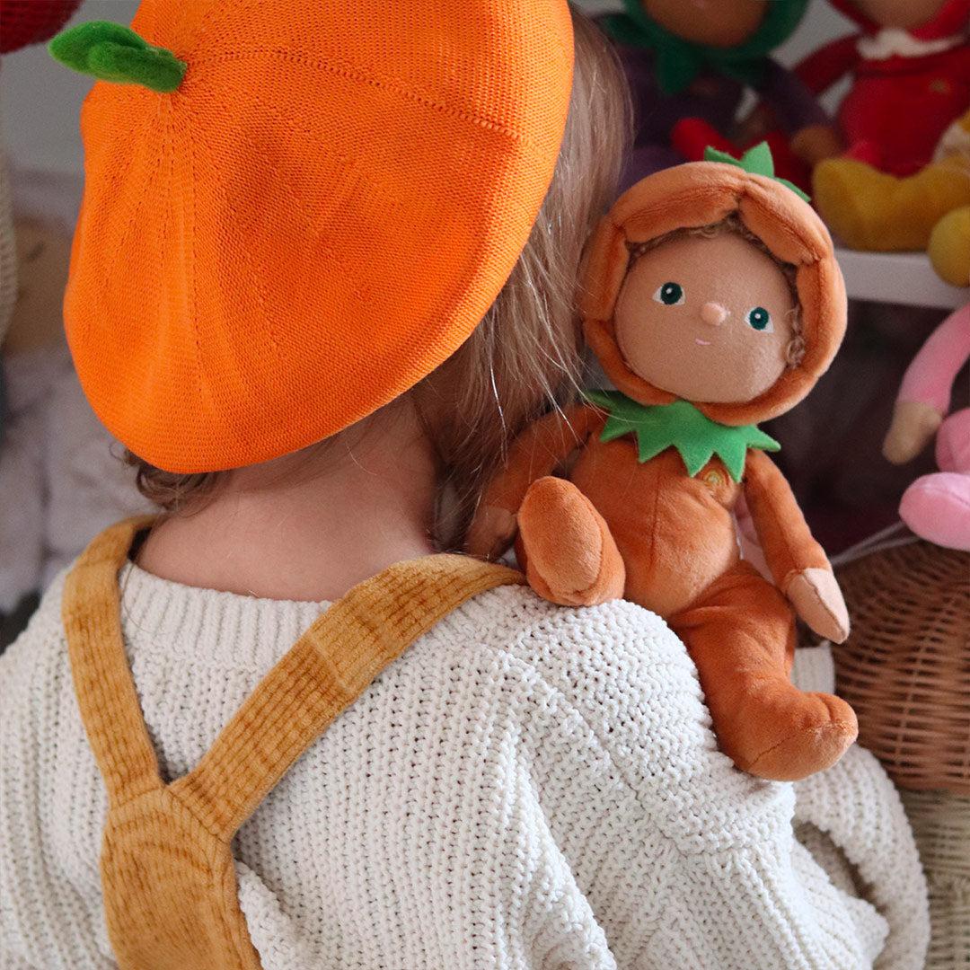 Olli Ella Dinky Dinkum Doll - Perry Pumpkin - Orange-Dolls-Perry Pumpkin-Orange | Natural Baby Shower