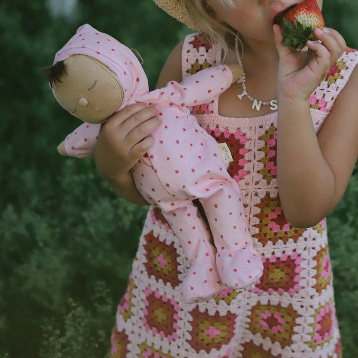 Olli Ella Dozy Dinkum Doll - Pip Strawberry-Dolls-Strawberry- | Natural Baby Shower