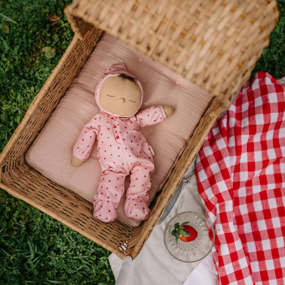 Olli Ella Dozy Dinkum Doll - Pip Strawberry-Dolls-Strawberry- | Natural Baby Shower