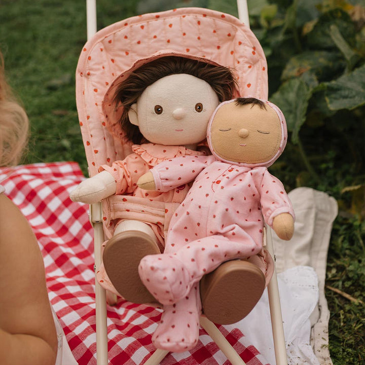 Olli Ella Dozy Dinkum Doll - Pip Strawberry-Dolls-Strawberry- | Natural Baby Shower