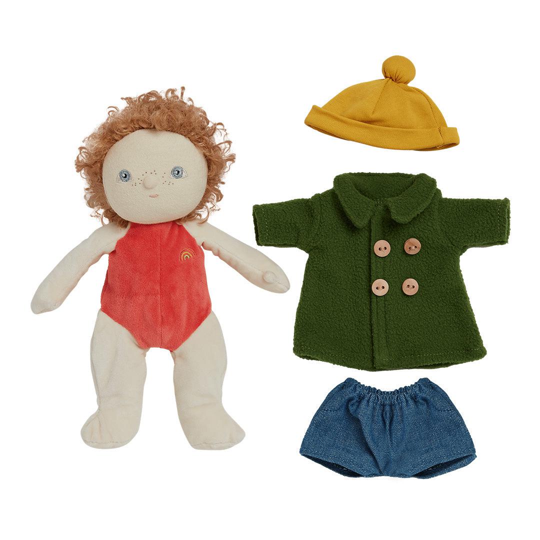 Olli Ella Dress Me Dinky - Charlie Chestnut - Green-Dolls-Green- | Natural Baby Shower