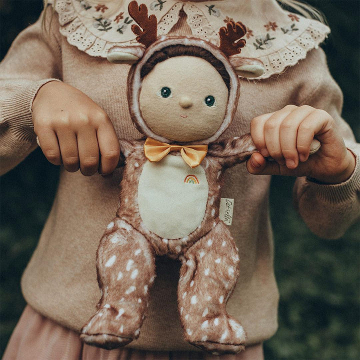 Olli Ella Dinky Dinkum Dolls - Riley Reindeer - Tan-Dolls-Riley Reindeer /Tan- | Natural Baby Shower