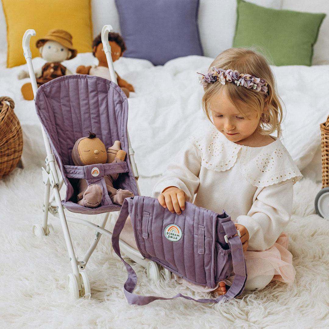 Olli Ella Sollie Stroller - Lavender-Dolls Prams-Lavender- | Natural Baby Shower