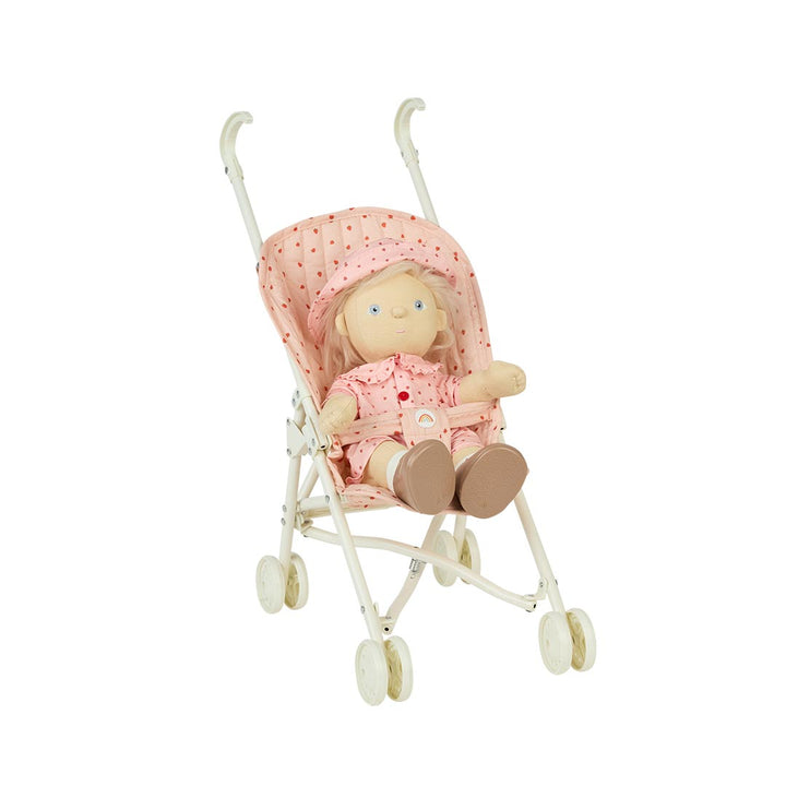 Olli Ella Sollie Stroller - Strawberry-Dolls Prams-Strawberry- | Natural Baby Shower