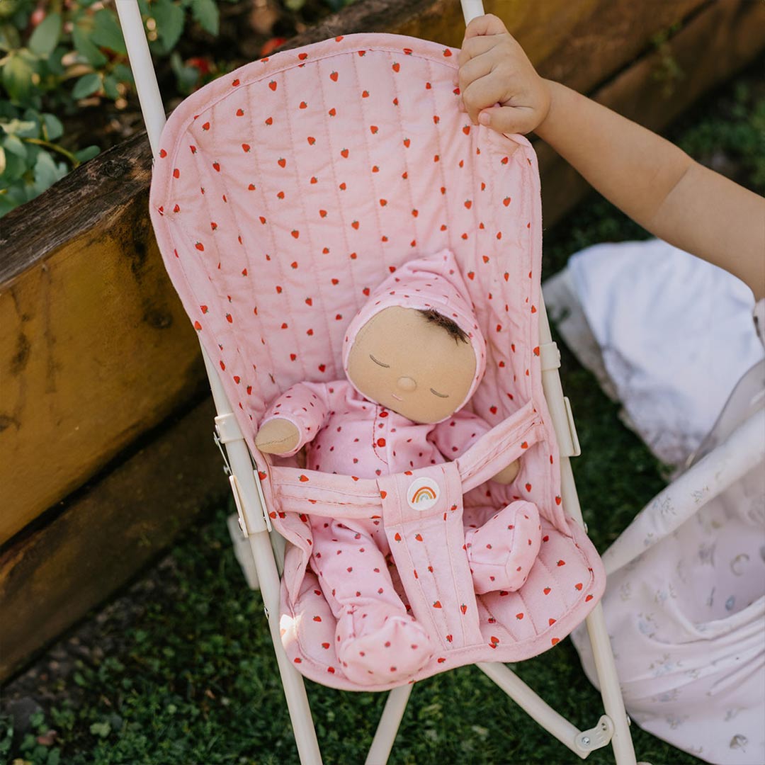 Olli Ella Sollie Stroller - Strawberry-Dolls Prams-Strawberry- | Natural Baby Shower