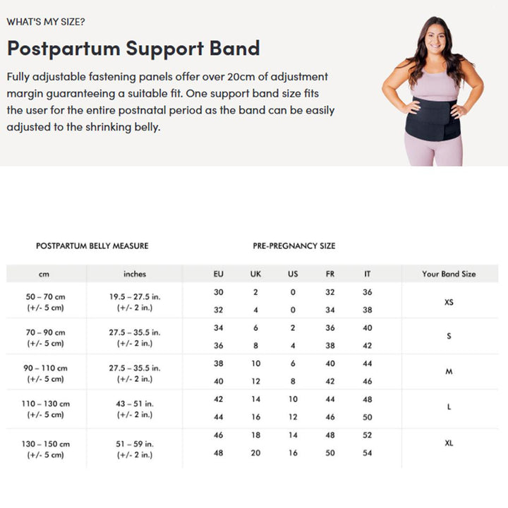 Lola&Lykke Core Restore Postpartum Support Band - Black-Postpartum Bands-Black-S | Natural Baby Shower