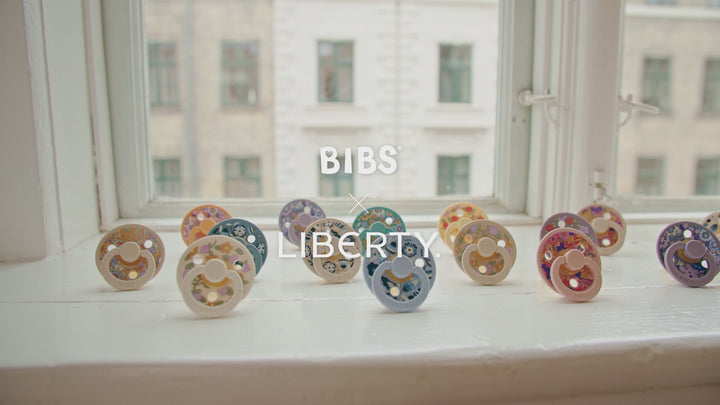 BIBS X LIBERTY Colour Latex Pacifier - 2 Pack - Dusty Blue Mix - Bobo