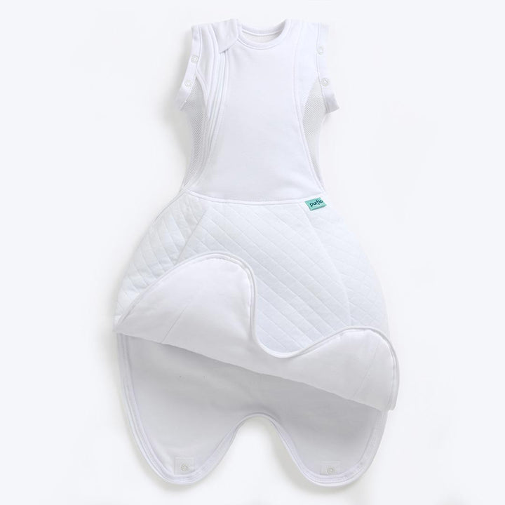 Purflo Swaddle To Sleep Bag - Soft White - TOG 2.5-Sleepsack Swaddles-Soft White-0-4m | Natural Baby Shower