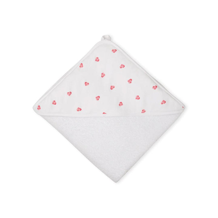 Rosa & Blue Hooded Towel - Heart-Bath Towels-Heart-100x100cm | Natural Baby Shower