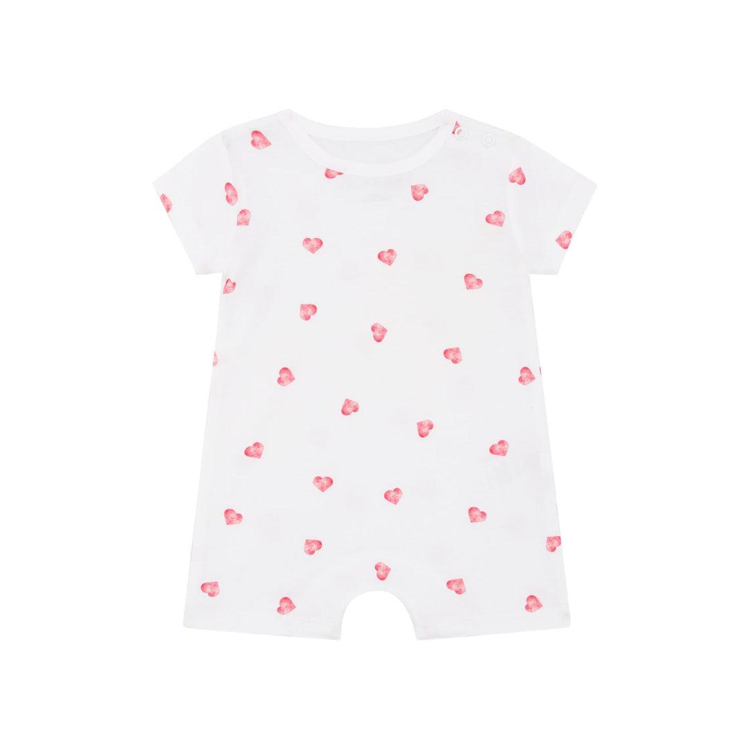 Rosa & Blue Romper - Heart-Rompers- | Natural Baby Shower