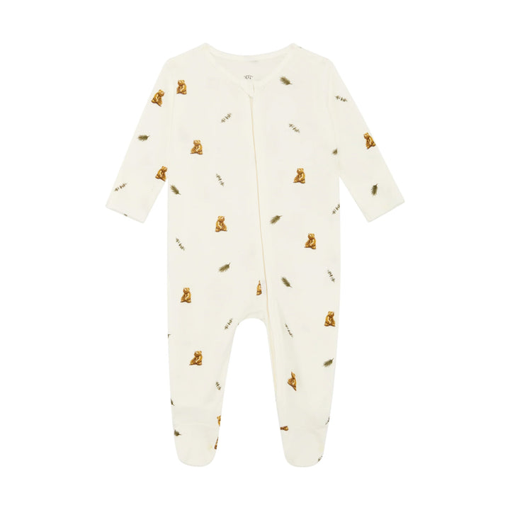 Rosa & Blue Sleepsuit - Brown Bear