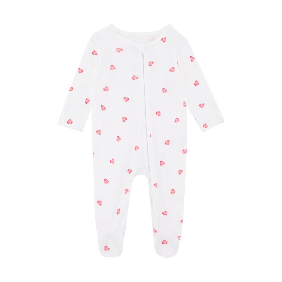 Rosa & Blue Sleepsuit - Heart-Sleepsuits- | Natural Baby Shower