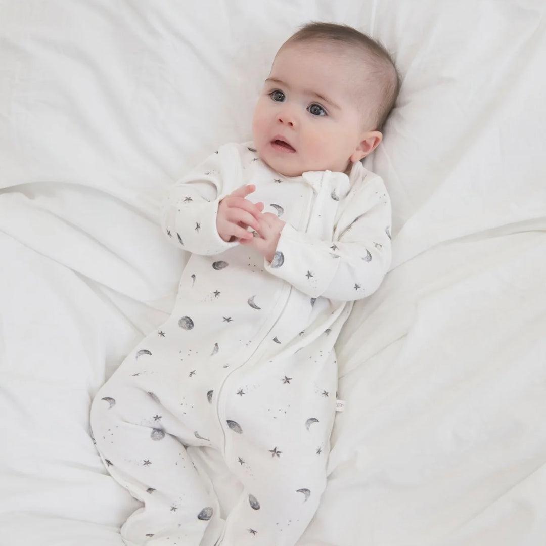 Rosa & Blue Sleepsuit - Starlit Moon-Sleepsuits- | Natural Baby Shower