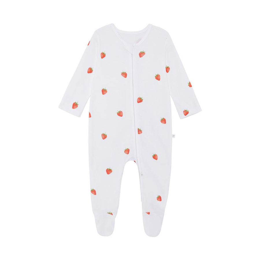 Rosa & Blue Sleepsuit - Strawberry-Sleepsuits- | Natural Baby Shower