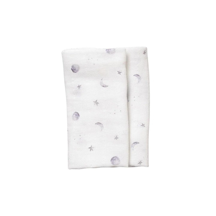 Rosa & Blue Muslin Square - Starlit Moon-Muslin Squares-Starlit Moon- | Natural Baby Shower