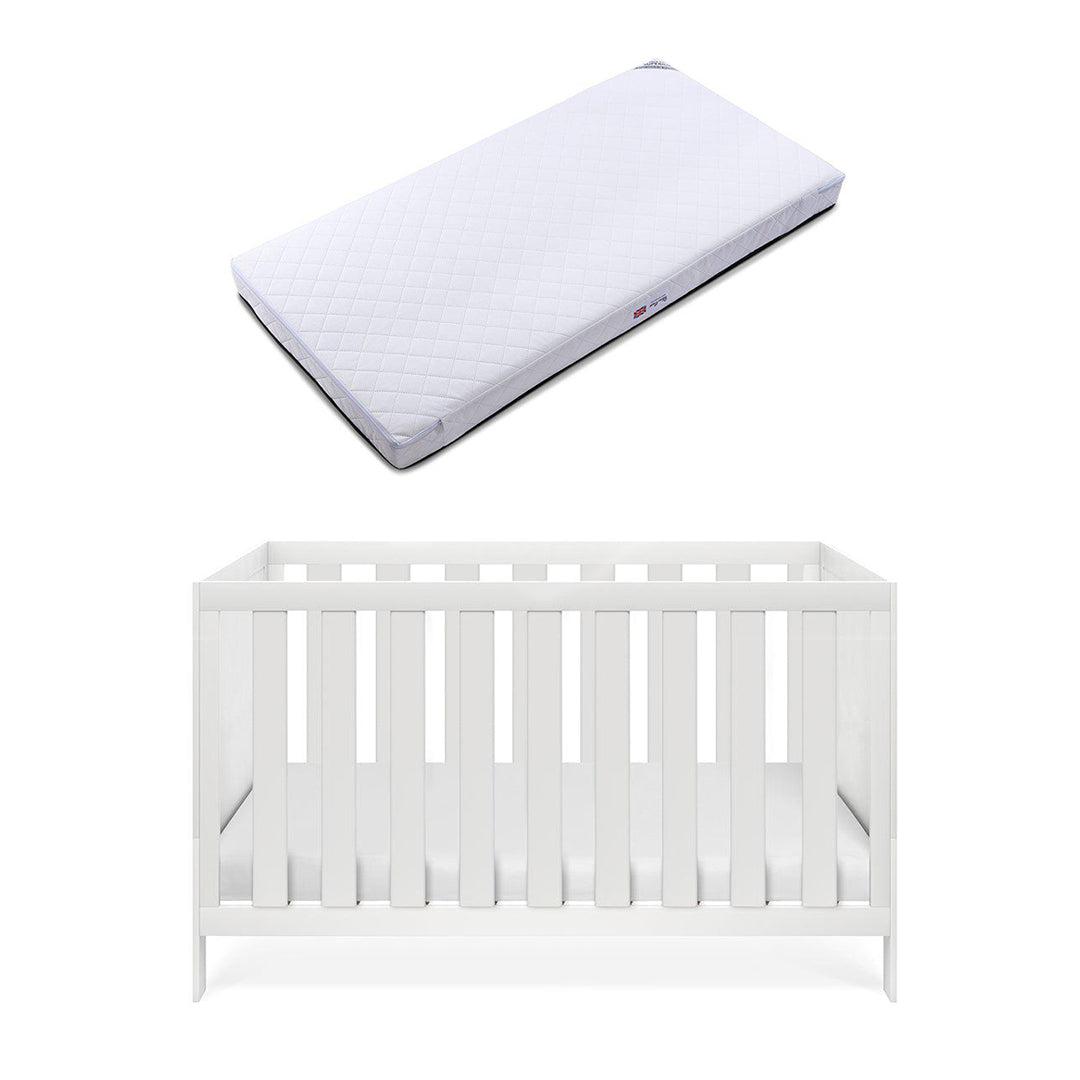 Silver Cross Bromley Cot Bed - White-Cot Beds-White-Superior Mattress | Natural Baby Shower