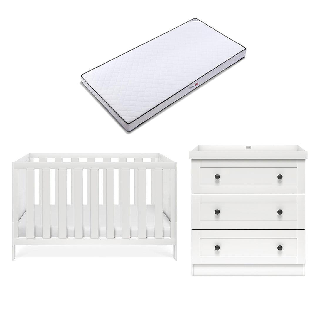 Silver Cross Bromley 2 Piece Room Set - White-Nursery Sets-White-Classic Mattress | Natural Baby Shower