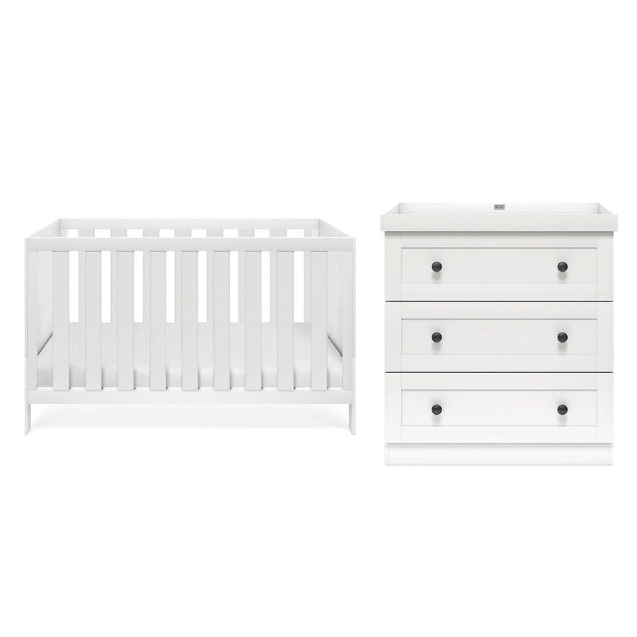 Silver Cross Bromley 2 Piece Room Set - White-Nursery Sets-White-No Mattress | Natural Baby Shower