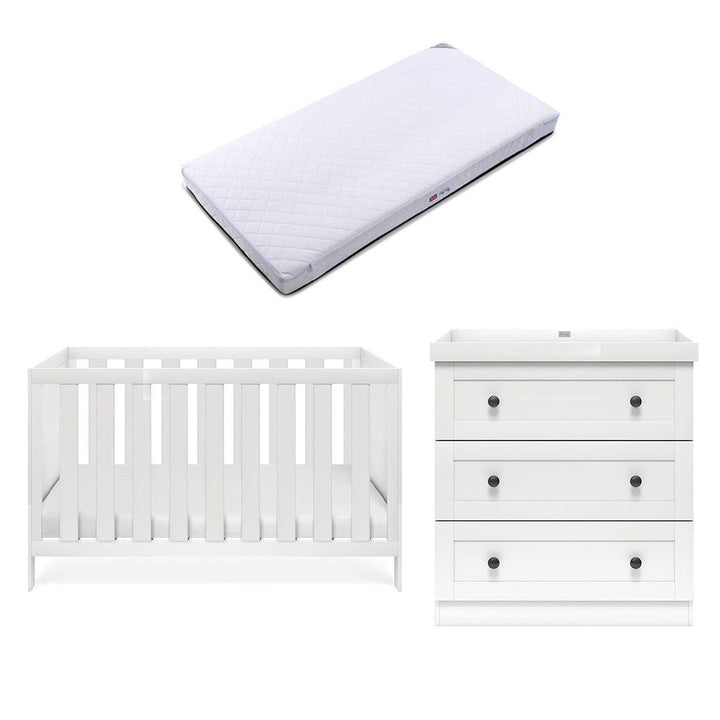 Silver Cross Bromley 2 Piece Room Set - White-Nursery Sets-White-Superior Mattress | Natural Baby Shower