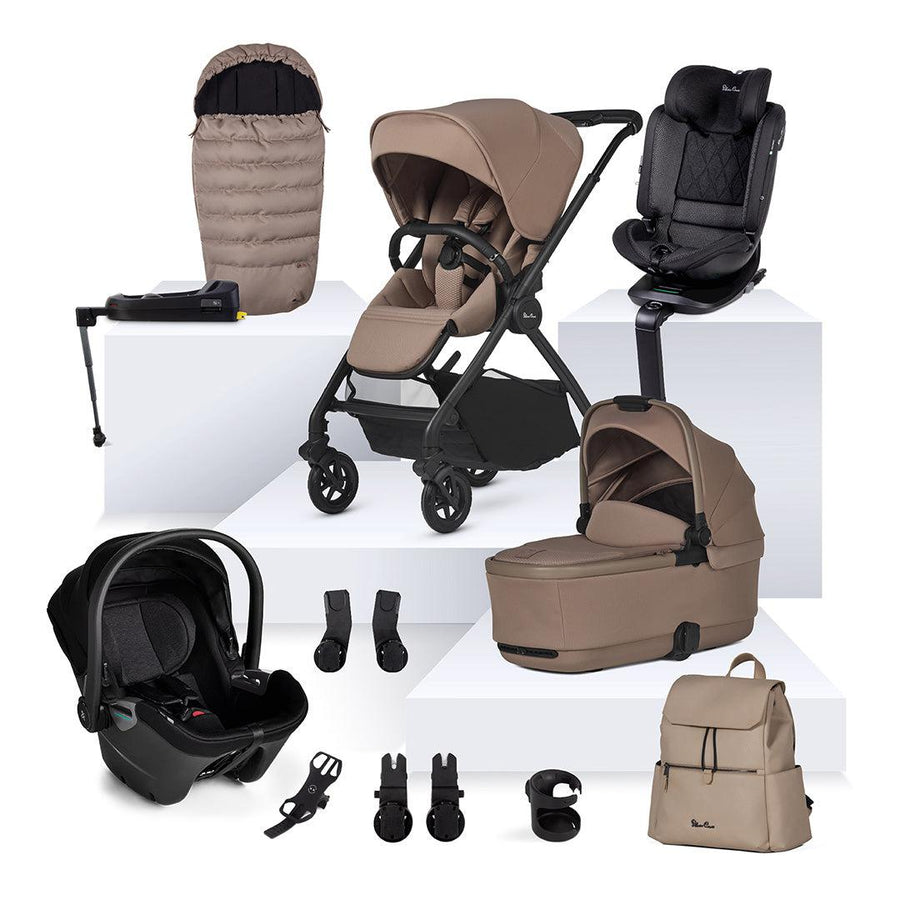 Silver Cross Dune 2 Pushchair + Dream + Motion Travel System - Mocha-Travel Systems-Mocha- | Natural Baby Shower