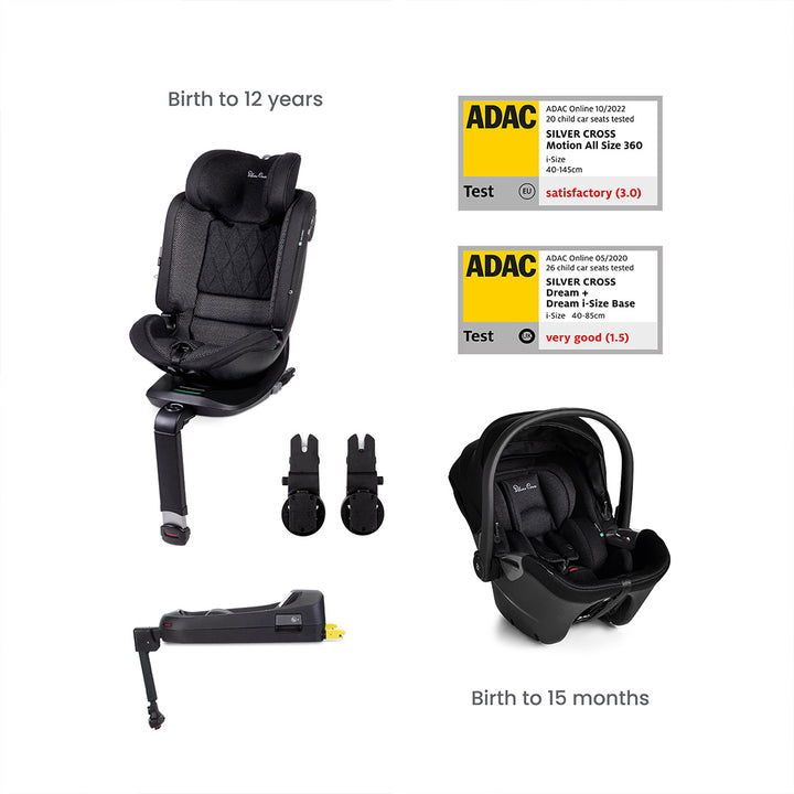 Silver Cross Reef 2 Pushchair + Dream + Motion Travel System - Space-Travel Systems-Space- | Natural Baby Shower