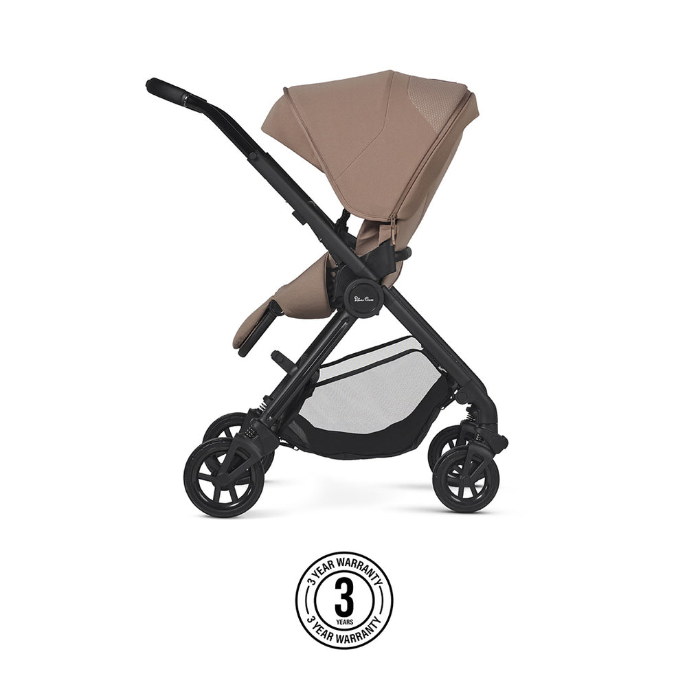 Silver Cross Dune 2 Pushchair - Mocha-Strollers-Mocha-First Bed Folding Carrycot | Natural Baby Shower