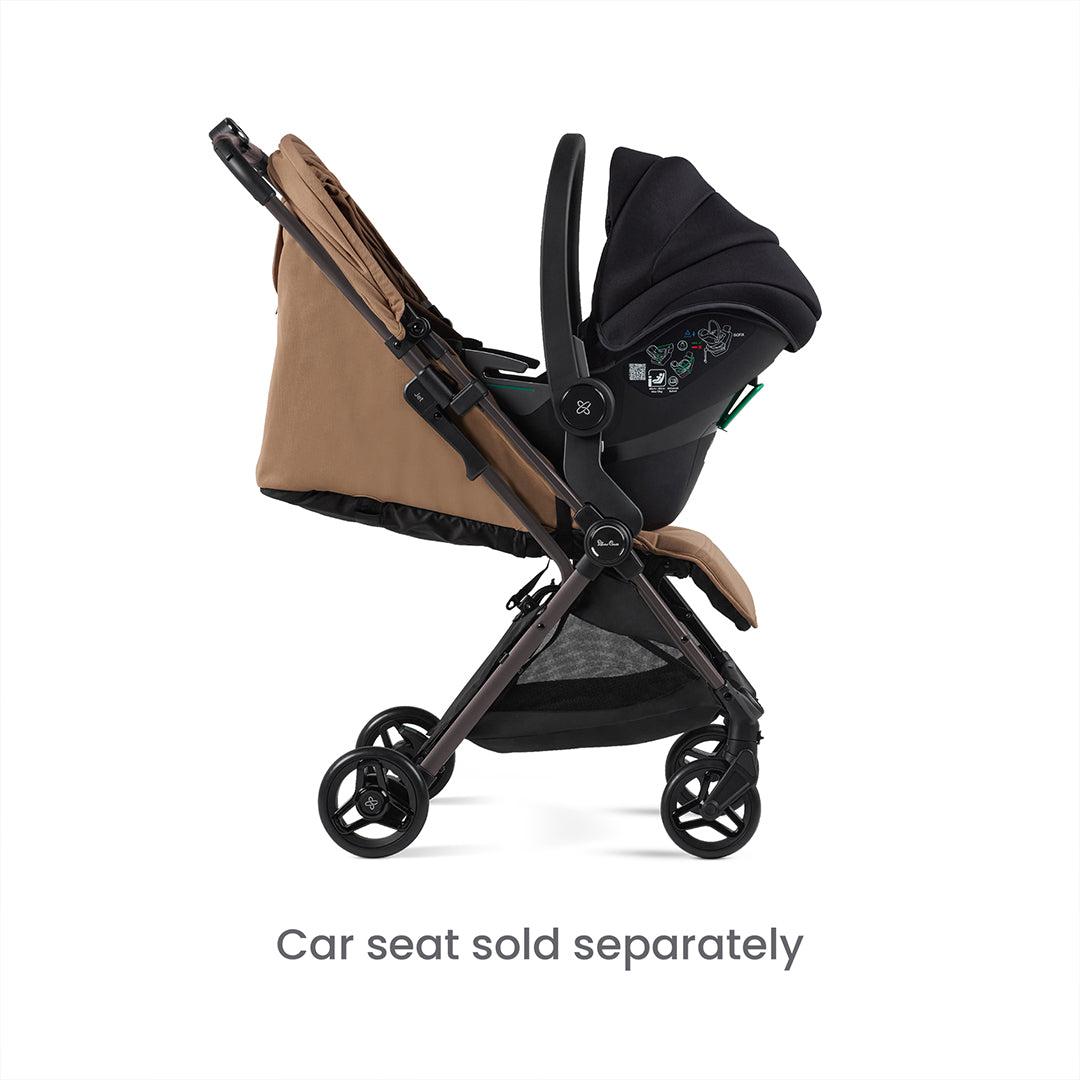 Silver Cross Jet 5 Pushchair + Dream Car Seat Travel System - Cinnamon-Travel Systems-Cinnamon-No Footmuff | Natural Baby Shower