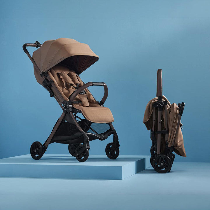 Silver Cross Jet 5 Pushchair + Dream Car Seat Travel System - Cinnamon-Travel Systems-Cinnamon-No Footmuff | Natural Baby Shower