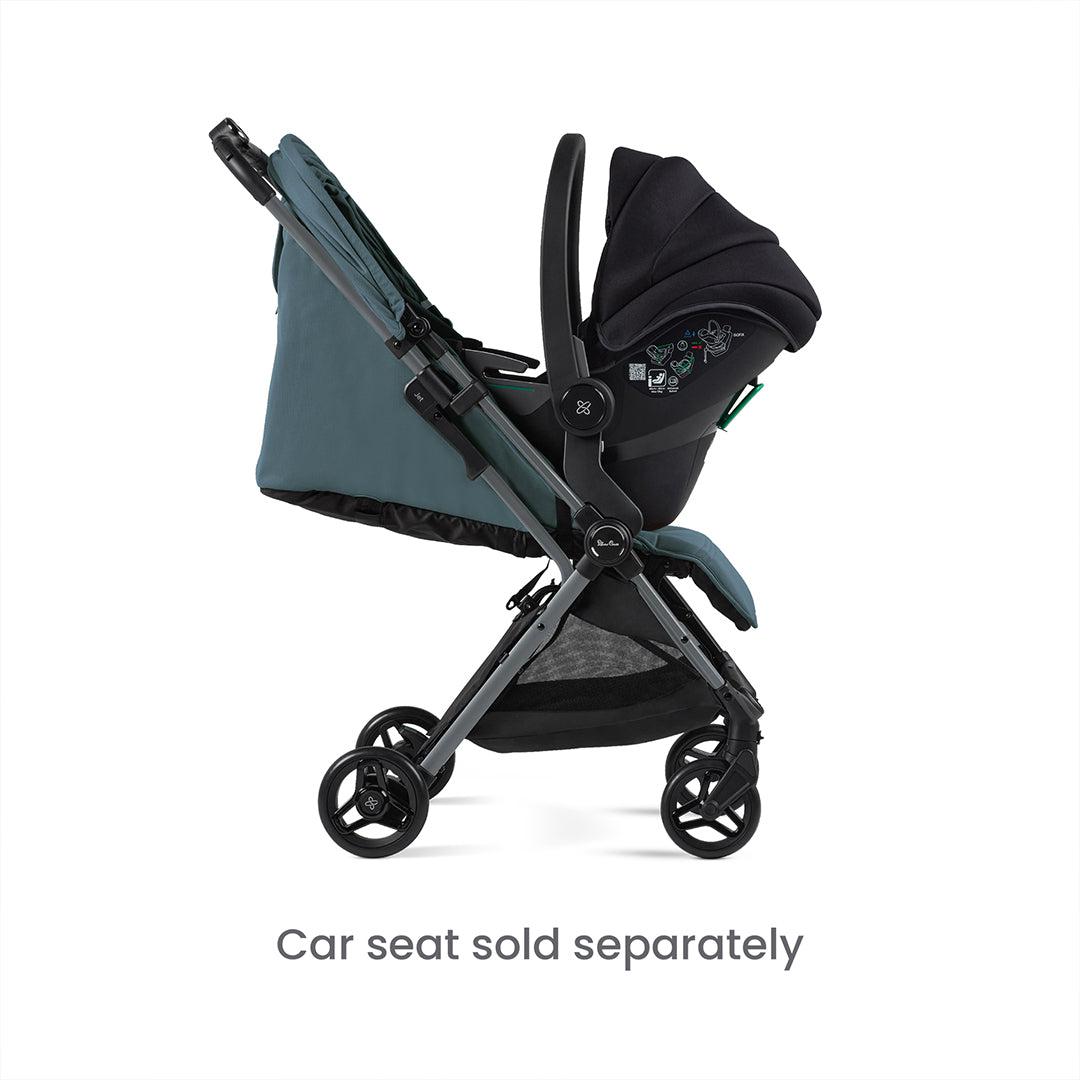 Silver Cross Jet 5 Pushchair + Dream Car Seat Travel System - Mineral-Travel Systems-Mineral-No Footmuff | Natural Baby Shower