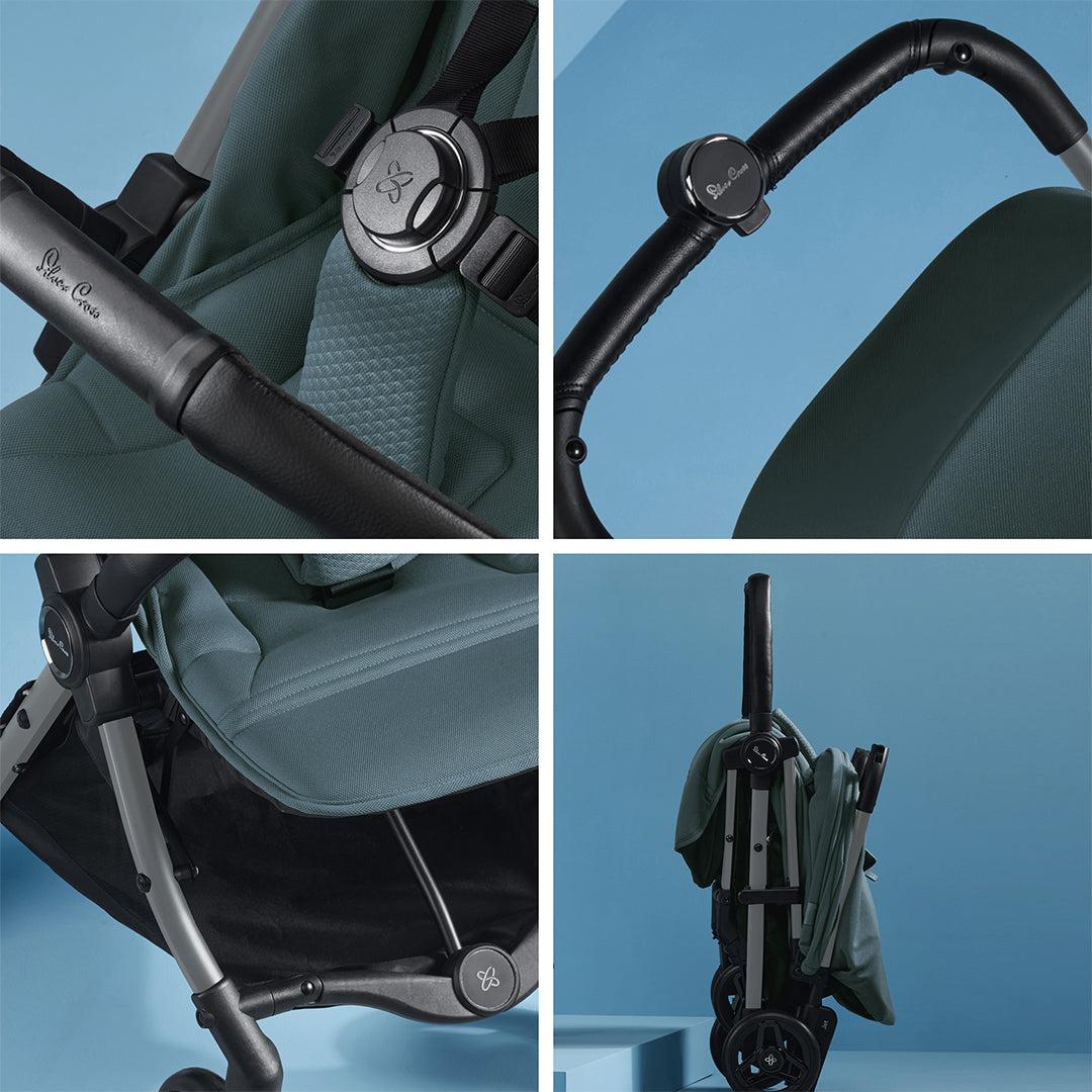 Silver Cross Jet 5 Pushchair + Dream Car Seat Travel System - Mineral-Travel Systems-Mineral-No Footmuff | Natural Baby Shower