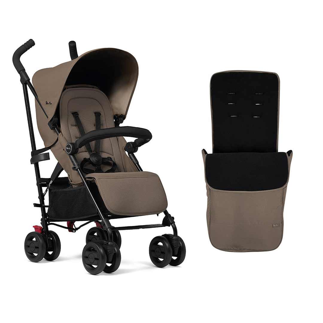 Silver Cross Pop Lightweight Stroller - Cobble-Strollers-Cobble-With Footmuff | Natural Baby Shower