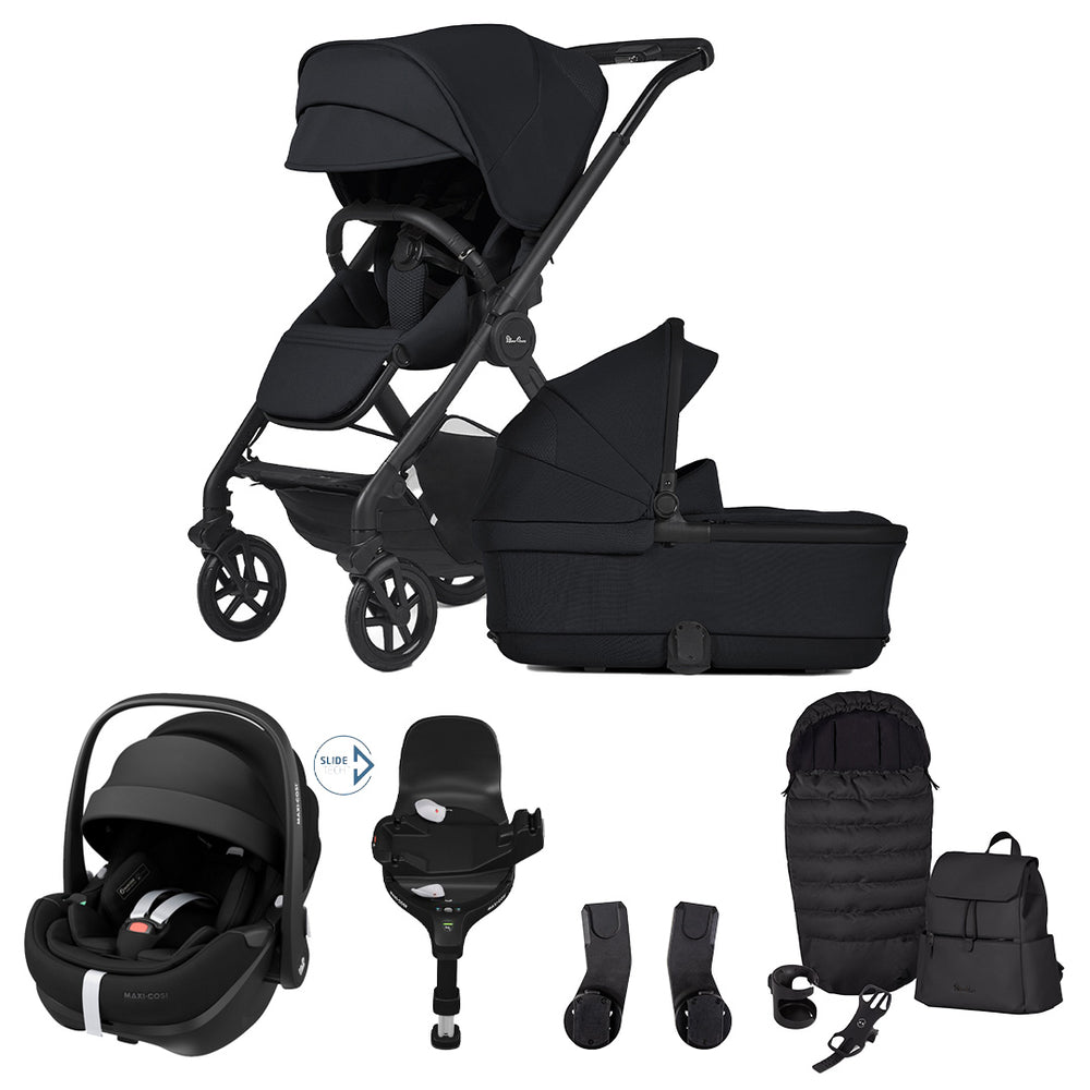 Silver Cross Reef 2 Pushchair + Pebble 360 Pro Travel System - Space-Travel Systems-Space-With Accessory Box | Natural Baby Shower