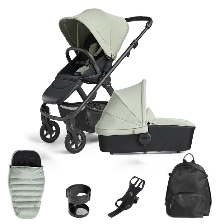 Silver Cross Tide 3-In-1 Pushchair - Sage - Black Chassis-Strollers-Sage-With Accessory Box | Natural Baby Shower