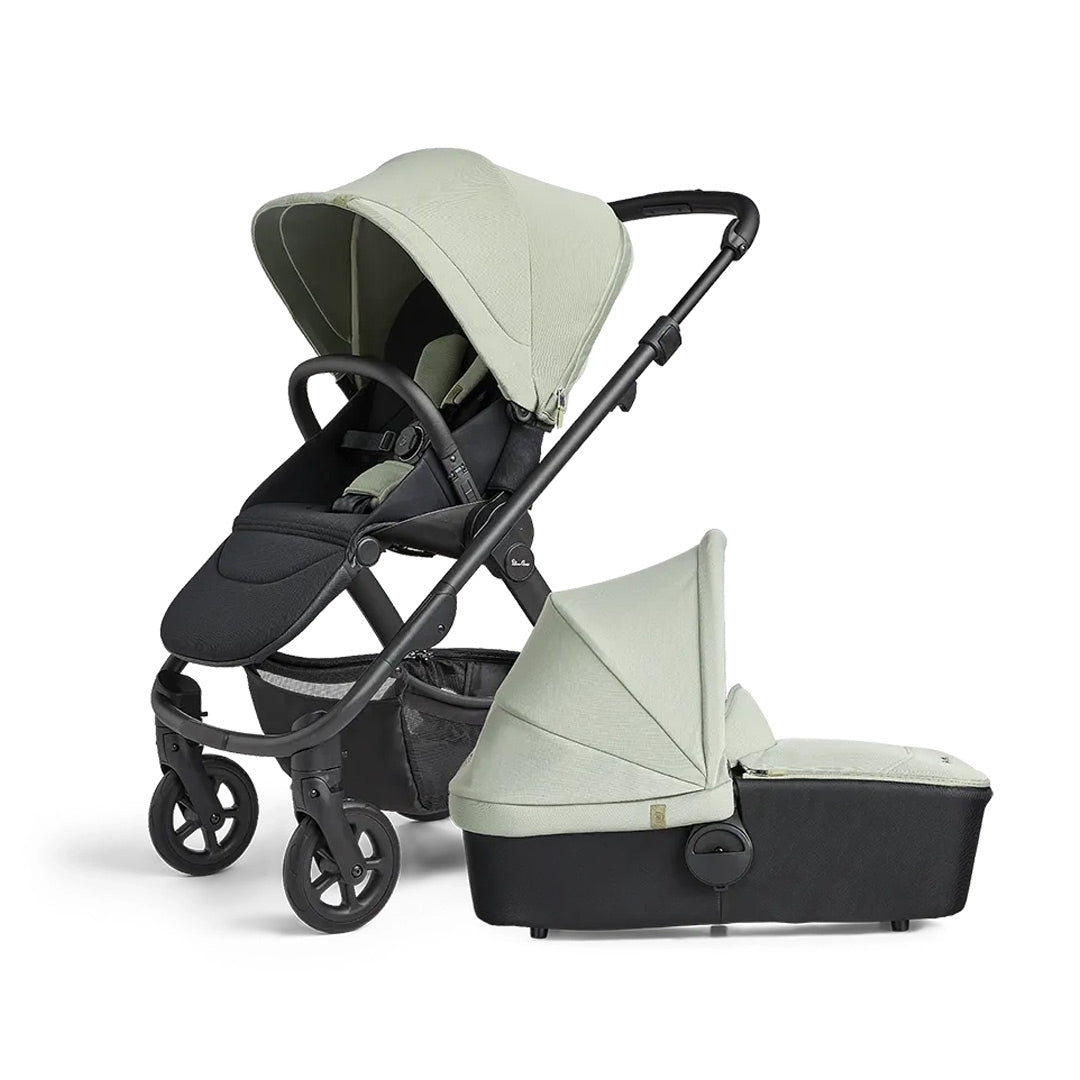 Silver Cross Tide 3-In-1 Pushchair - Sage - Black Chassis-Strollers-Sage-No Accessory Box | Natural Baby Shower