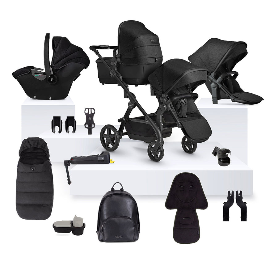 Silver Cross Wave 3 Pushchair Ultimate Bundle - Onyx-Travel Systems-Onyx- | Natural Baby Shower